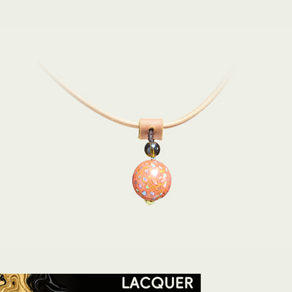 Peach Pink (Pure Beads) Lacquer Hand Painted Necklace