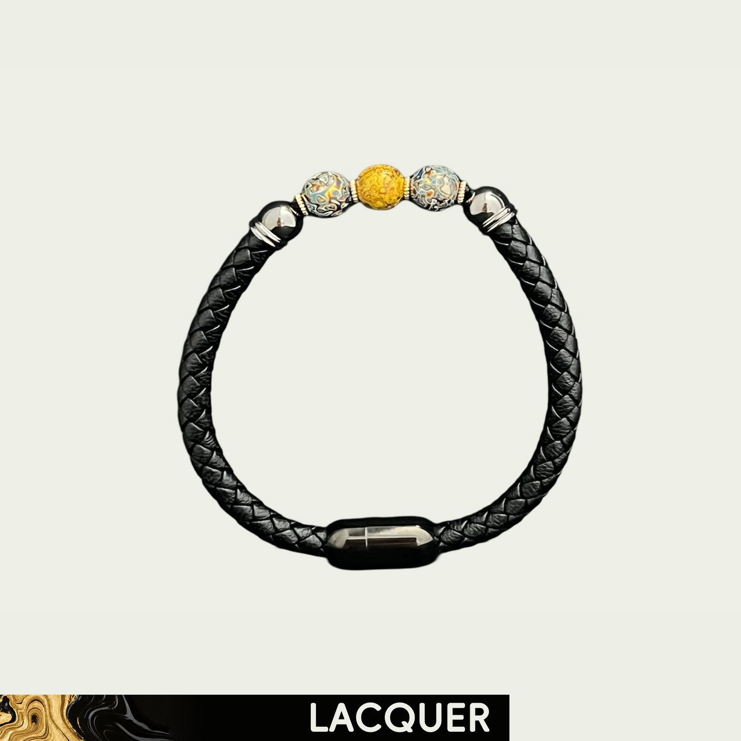 Harmonious Glow (Lucky Charm)Lacquer Hand Painted Bracelet