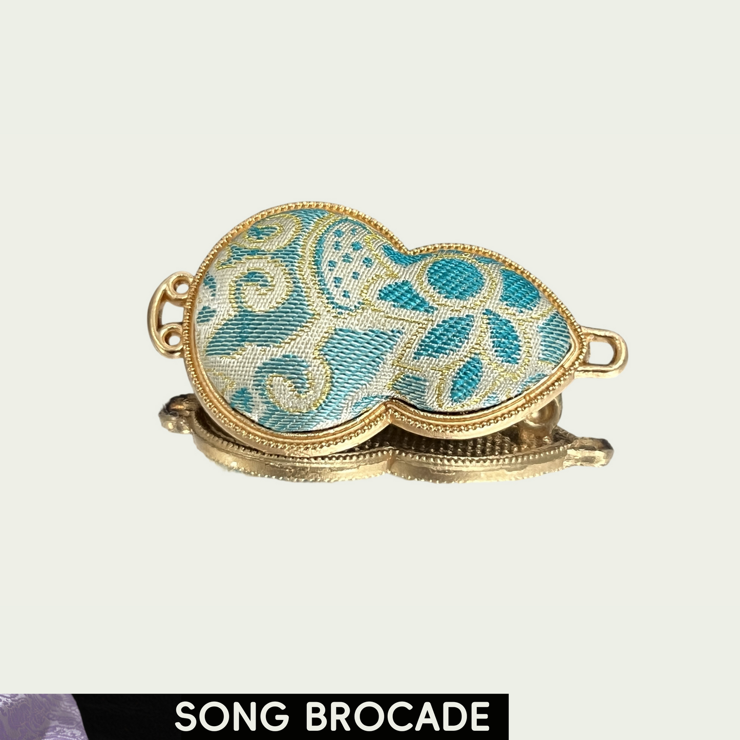 Peacock Green (Fulu) Song Brocade Brooch