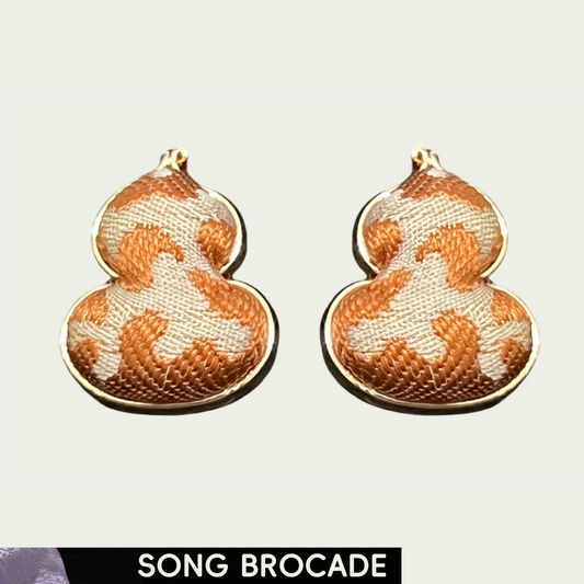 Entwined Lotus (Fulu) Song Brocade Ear Stud
