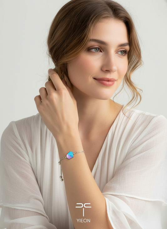 Chaos Neon Field (Neon Code) Mother-of-Pearl Lacquer Bracelet