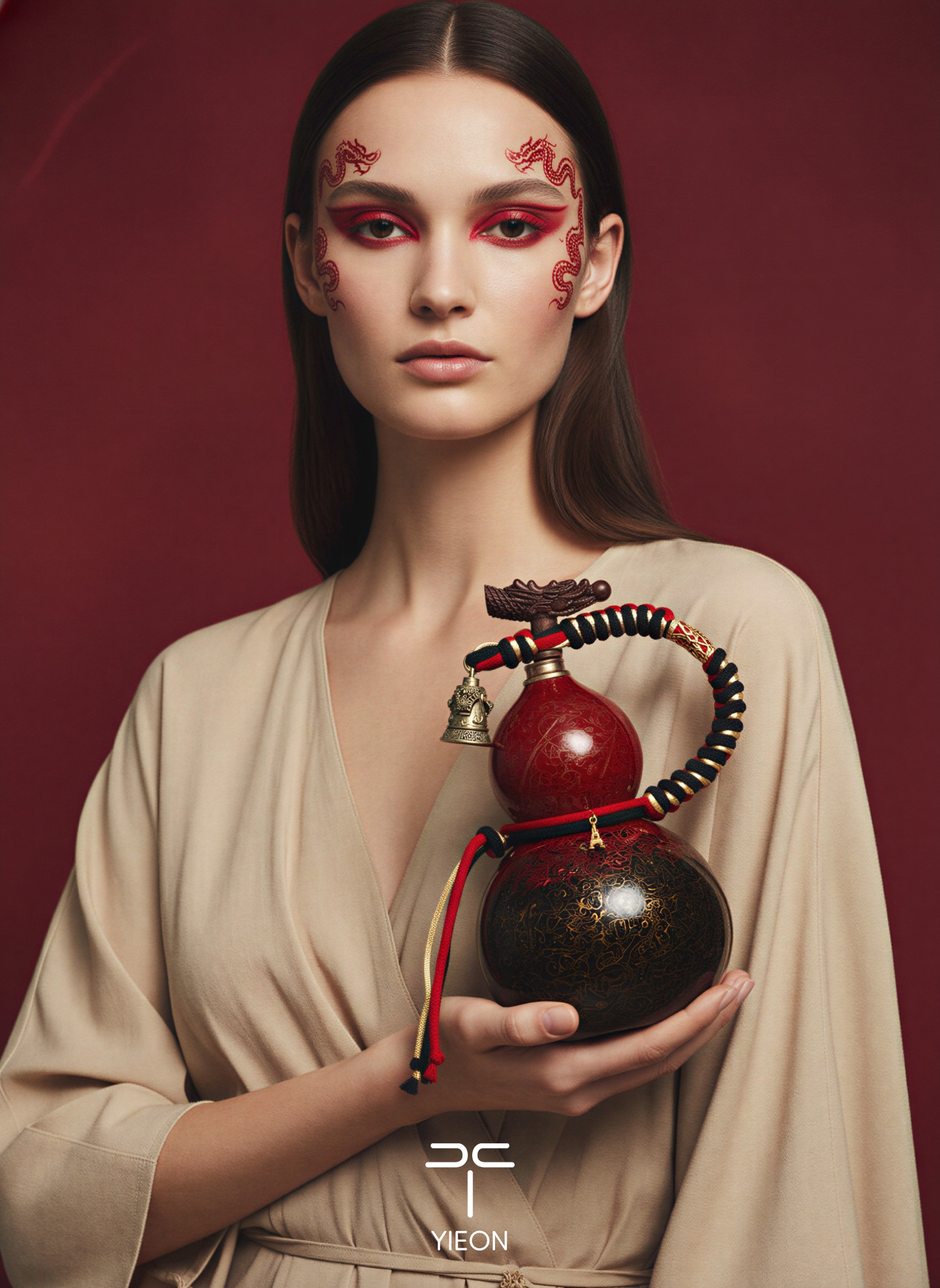 Dragon Daqi Lacquered Hand Painted Fulu Bottle