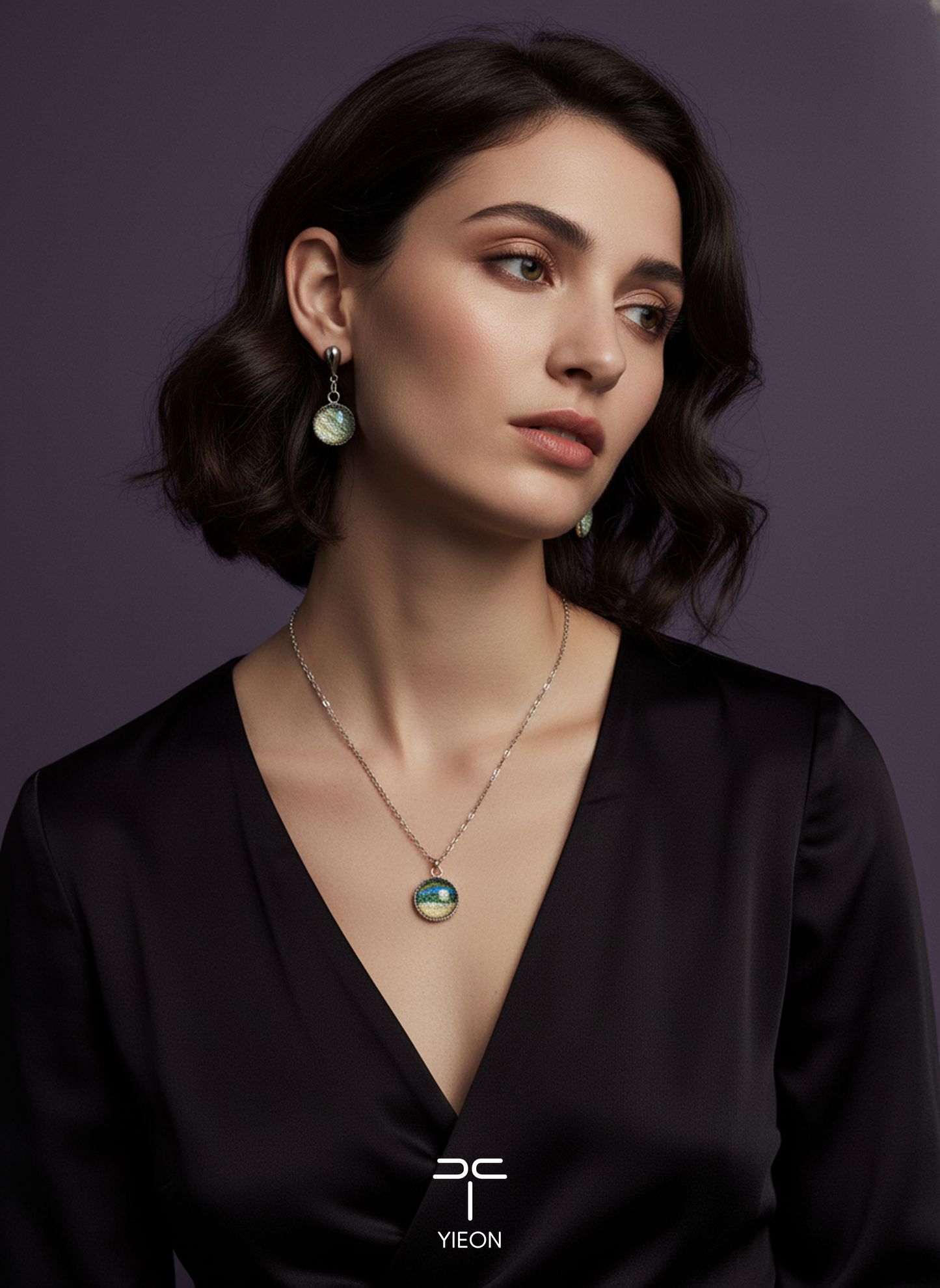 Round Hue Kesi Necklace & Earring Set