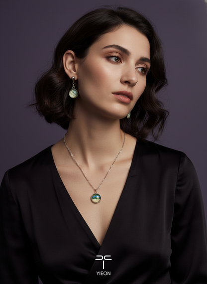 Round Hue Kesi Necklace & Earring Set