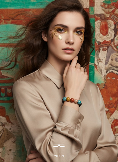 Human Nature (Legend in Colors–Dunhuang) Hand-Painted Lacquer Bracelet