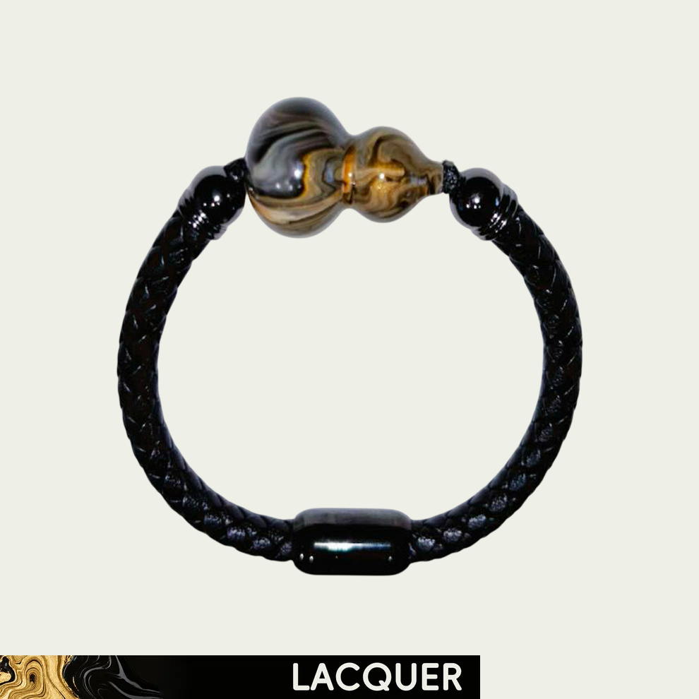 Angel And Evil Hand-Painted Lacquer Bracelet