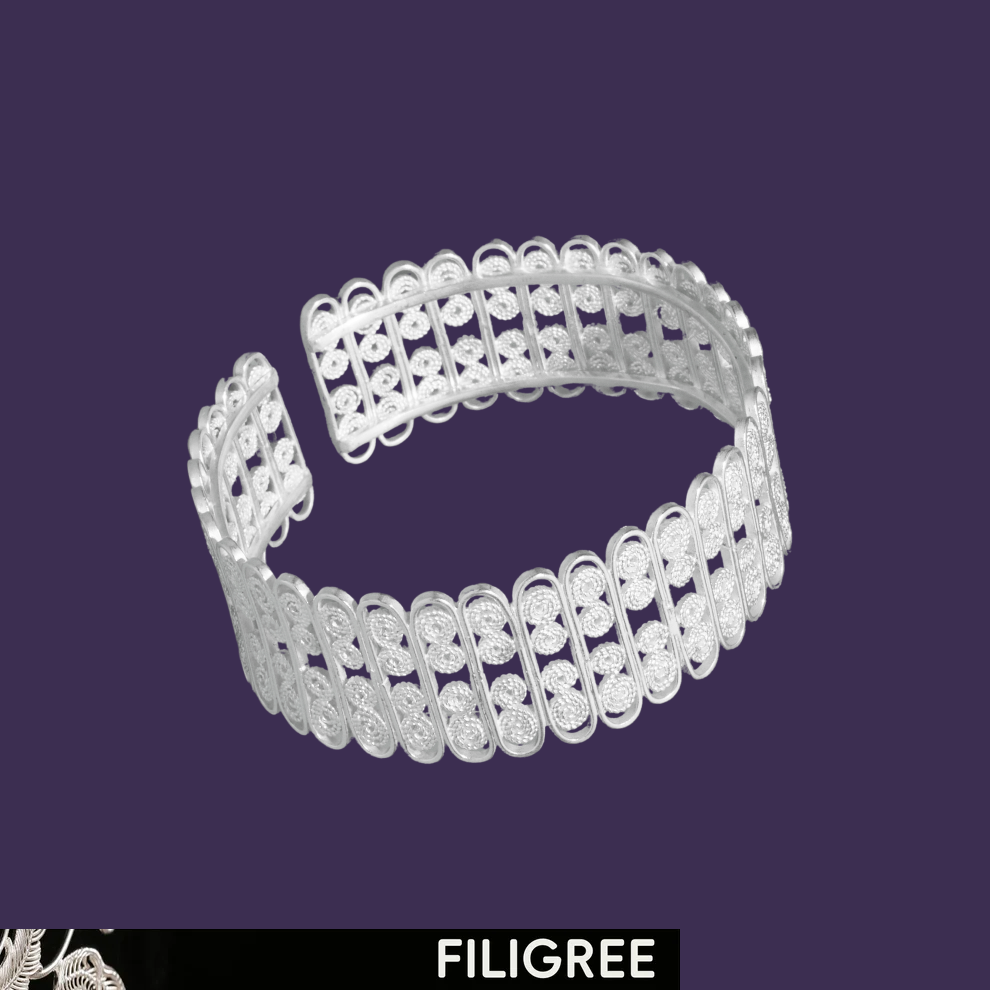 Milky Way (Starry Sky) Filigree Inlay Bangle