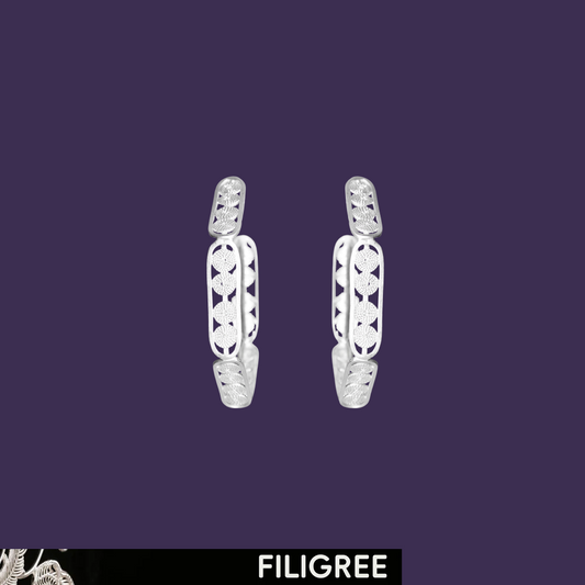 Star Wheels (Starry Sky) Filigree Inlay Earring