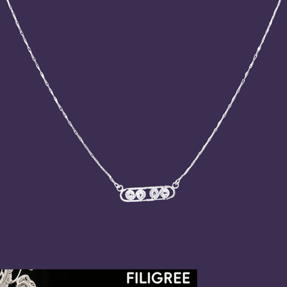 Shooting Star (Starry Sky) Filigree Inlay Necklace
