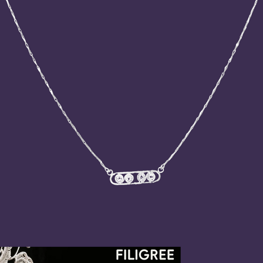 Shooting Star (Starry Sky) Filigree Inlay Necklace