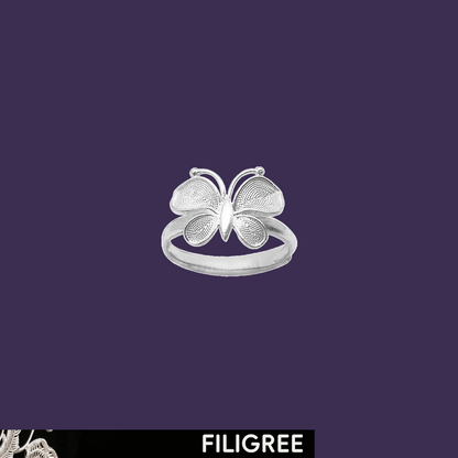 Fly (Butterfly) Filigree Inlay Ring
