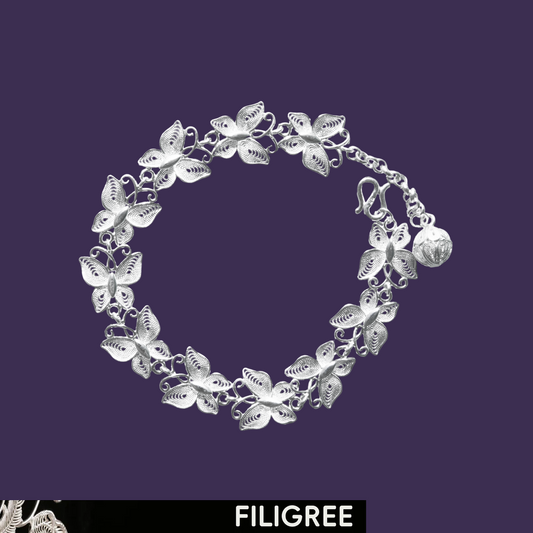 Fly (Butterfly) Filigree Inlay Bracelet