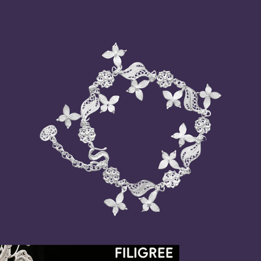 Fly（Butterfly）Filigree Inlay Bracelet B