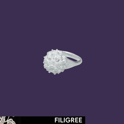 Union (Sun) Filigree Inlay Open Ring A