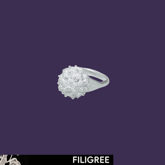 Union (Sun) Filigree Inlay Open Ring A