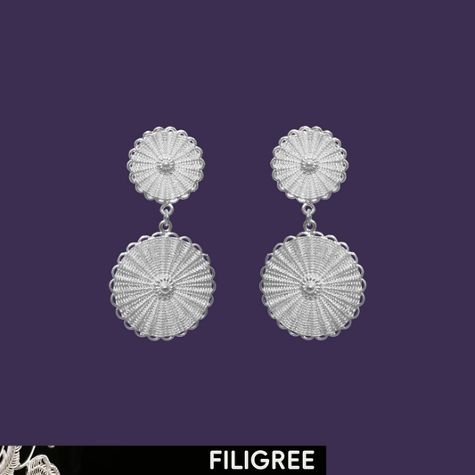 Halo Filigree Inlay Earring