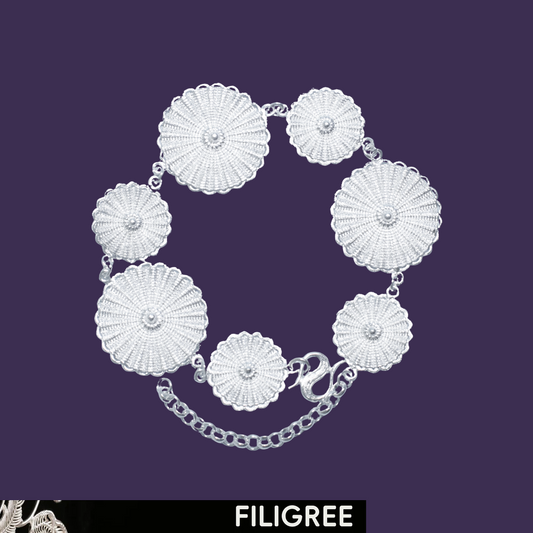 Halo Filigree Inlay Bracelet