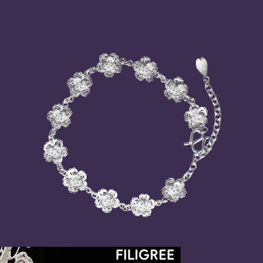 Sakura Filigree Inlay Bracelet