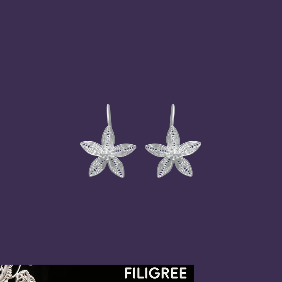 Lilac (Experience Pieces) Filigree Inlay Ear Stud