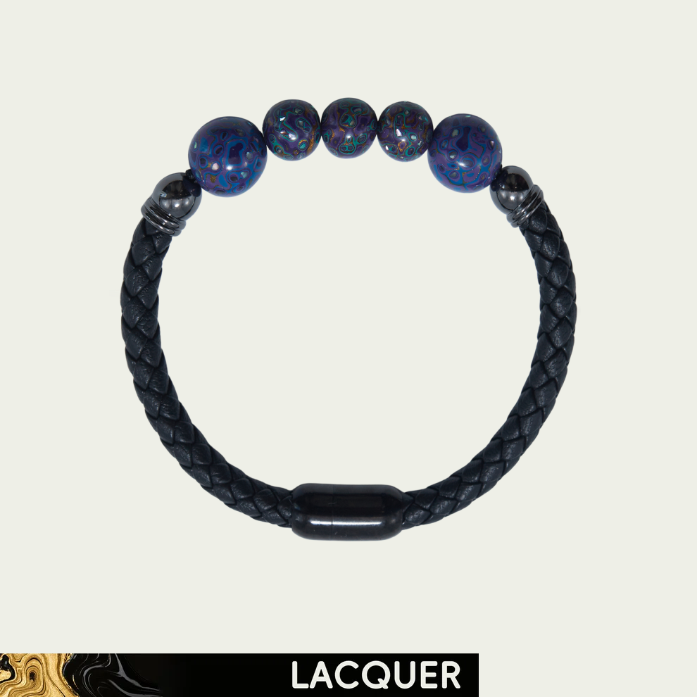 Ethereal Symphony Hand-Painted Lacquer Bracelet