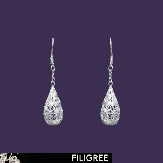 Waterdrop Filigree Inlay Earring