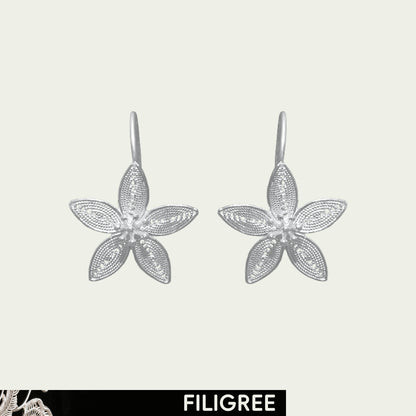 Lilac Filigree Inlay Ear Stud