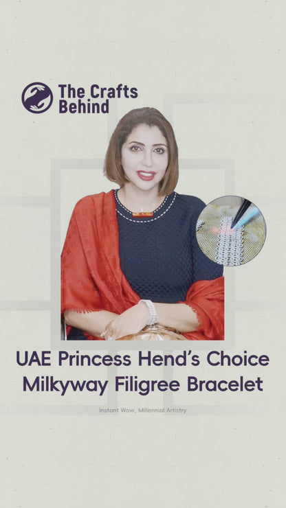 UAE Princess Hend's Choice: Milky Way (Starry Sky) Filigree Inlay Bangle