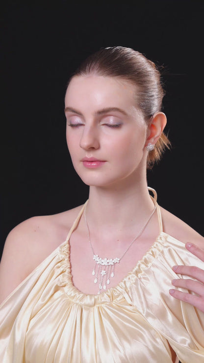 Sakura (Blossoms) Filigree Inlay Ear Stud