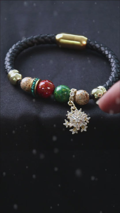 First Snow (Christmas Special Edit) Hand-Painted Lacquer Bracelet