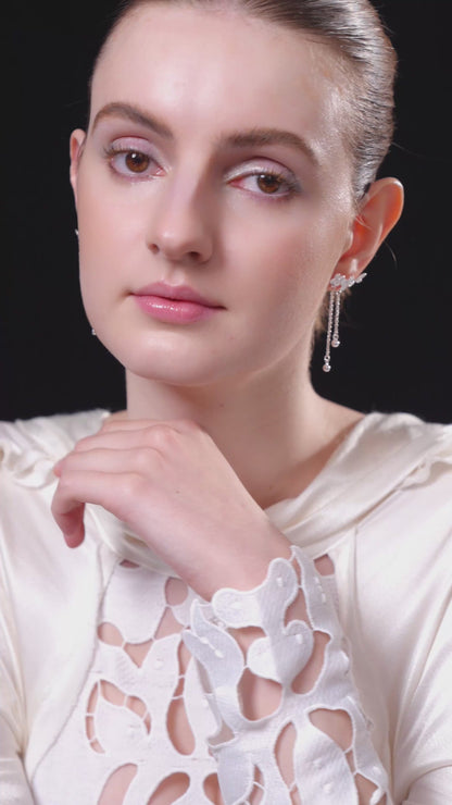 Peach Blossom (Blossoms) Filigree Inlay Earring